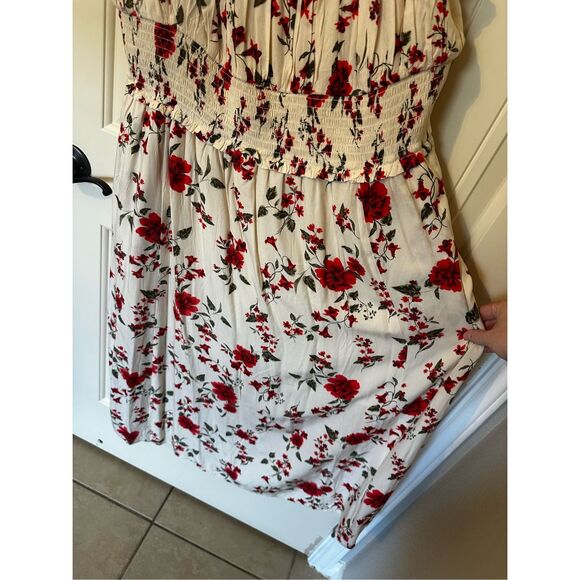 NWT Old Navy Roses Sleeveless Fit Flare Smocked Midi Cami Dress Size XXL 763362 - Picture 9 of 12